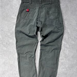 2000s Vintage Riggs Workwear Dark Green Carpenter Pants Size 36 x 30